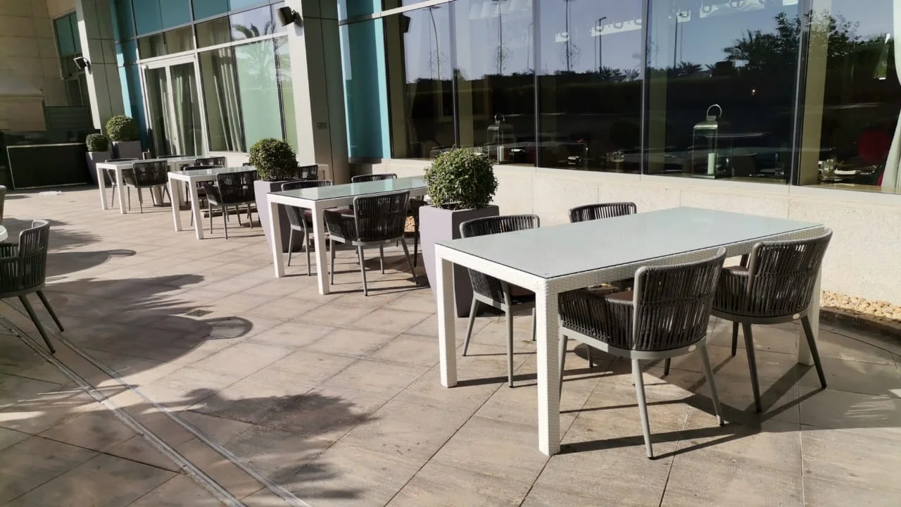 Outdoor cafe set - tables and chairs